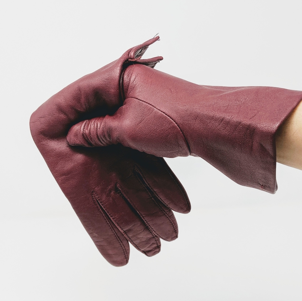 VINTAGE Faux Leather Ladies Gloves